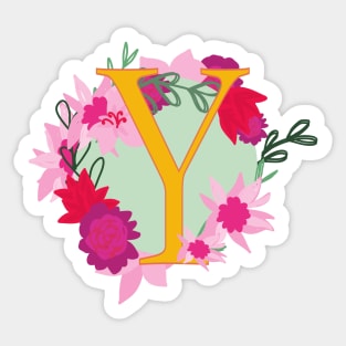 Monogram Y, Personalized Initial Sticker